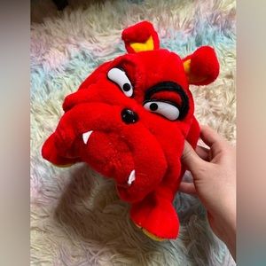 1995 vintage Liberty toy red bulldog plush toy